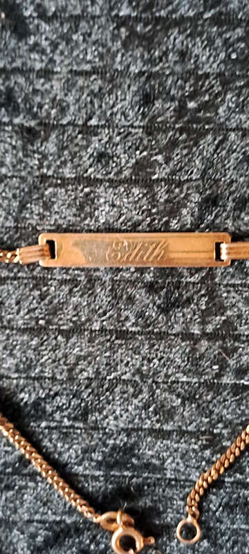 VINTAGE CHILDS id BRACLET ROLLED GOLD OVER 925 SILVER