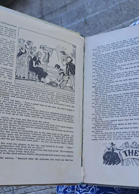 1950 Cinderella panorama book with 6 magnificent 3d scenes