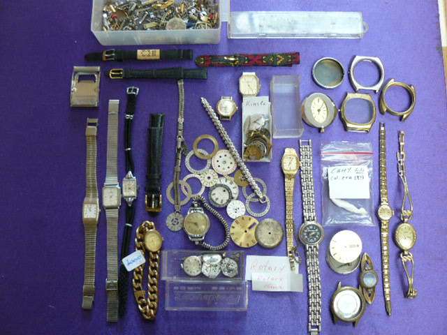 Lot of watch spares with new watch straps - Great value REDUCED!!!!!!!!!!!! WITH EXTRAS !!!!!!!!