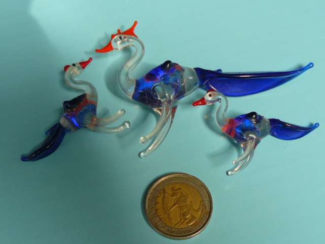 MURANO SET OF 3 BIRDS GLASS