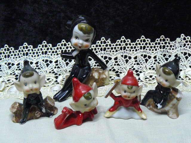 PORCELAIN PIXIES SET OF 5