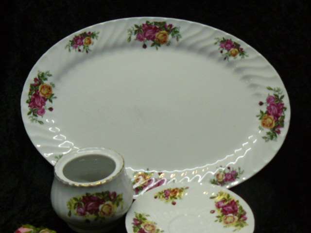 PLATTER PORCELAIN, SAUCER AND BOWL ENGLISH