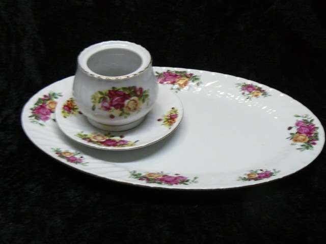 PLATTER PORCELAIN, SAUCER AND BOWL ENGLISH