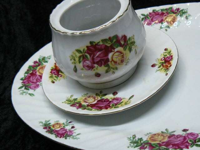 PLATTER PORCELAIN, SAUCER AND BOWL ENGLISH