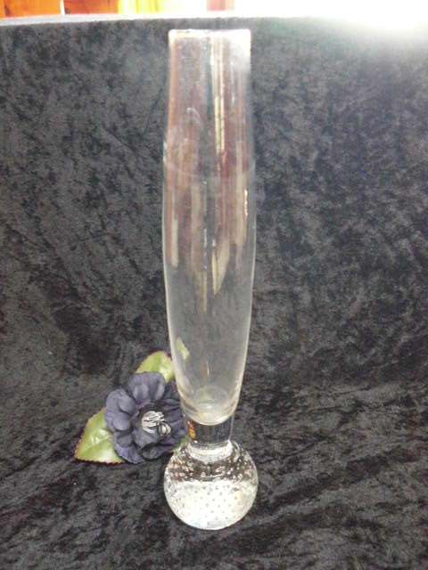 BUBBLE GLASS VASE 25 CM TALL