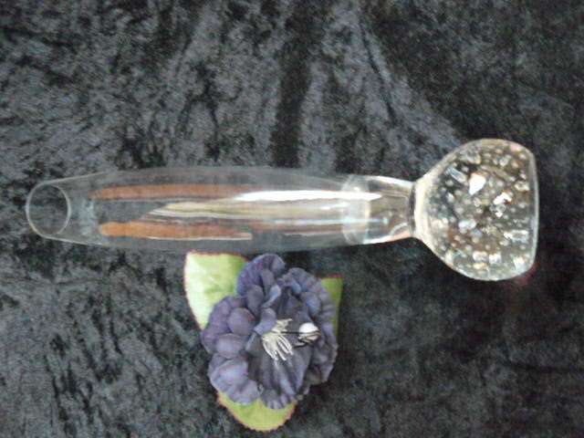BUBBLE GLASS VASE 25 CM TALL