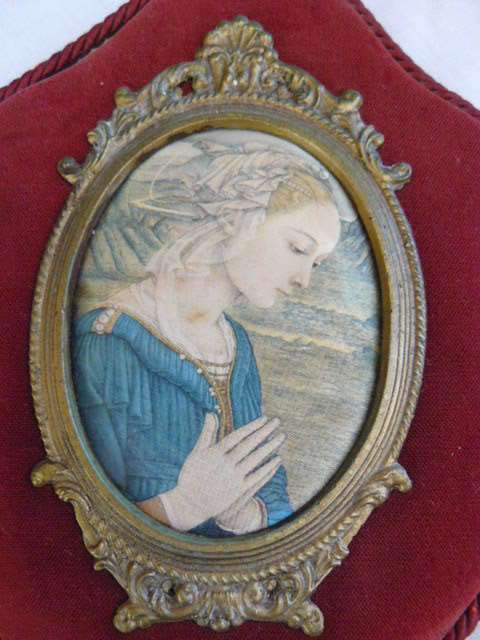 ANTIQUE PICTURES ON SILK WITH NICE BOARDER ON SILK REDUCED!!!!!!!!