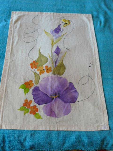 HAND PAINTED EMBROIDERED COTTON TABLE CLOTH