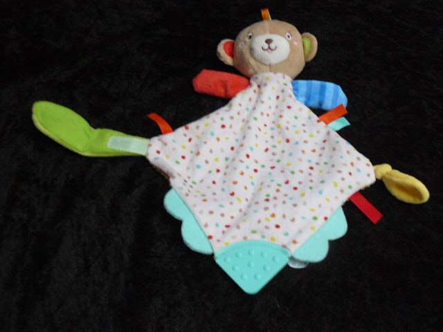 TEDDY CLEMENTONI BABY CUDDLE TOY WITH DIFFERENT PATTERNS AND TEXTURES