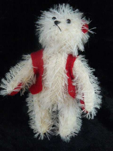TEDDY FOR CHRISTMAS HAND MADE GENUINE MOHAIR