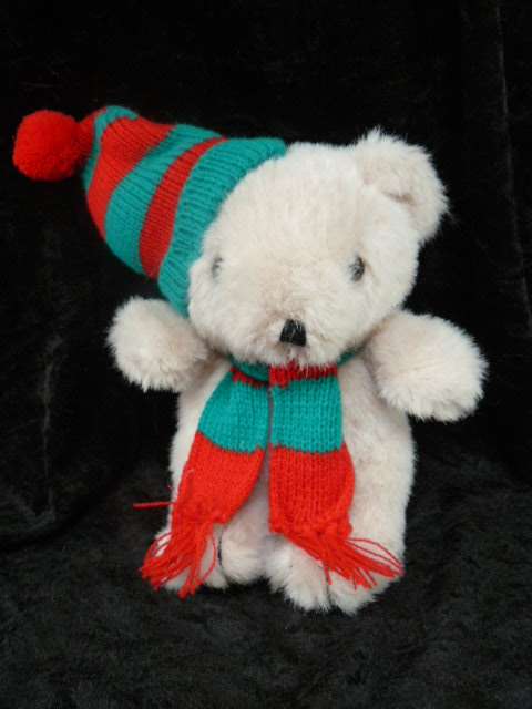 TEDDY BEAR DRESSED UP FOR CHRISTMAS