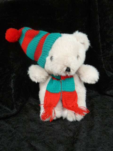 TEDDY BEAR DRESSED UP FOR CHRISTMAS