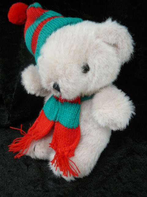 TEDDY BEAR DRESSED UP FOR CHRISTMAS