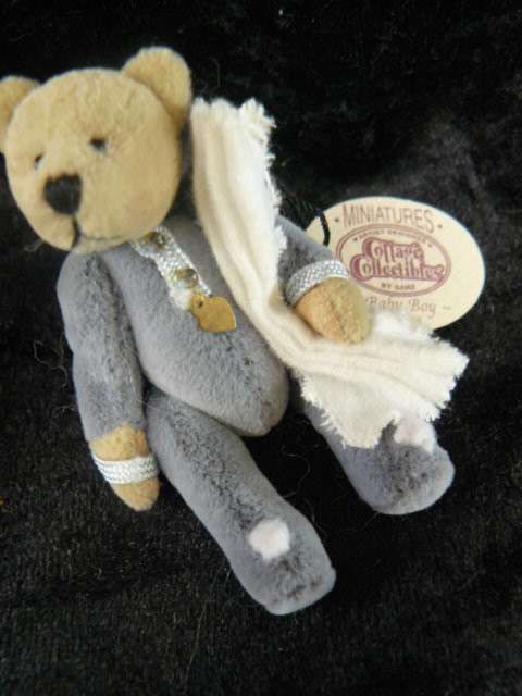 MINIATURE COLLECTABLE TEDDY BEAR COTTAGE COLLECTION