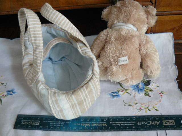 TEDDY BEAR VICTORIA WITH HER OWN BED