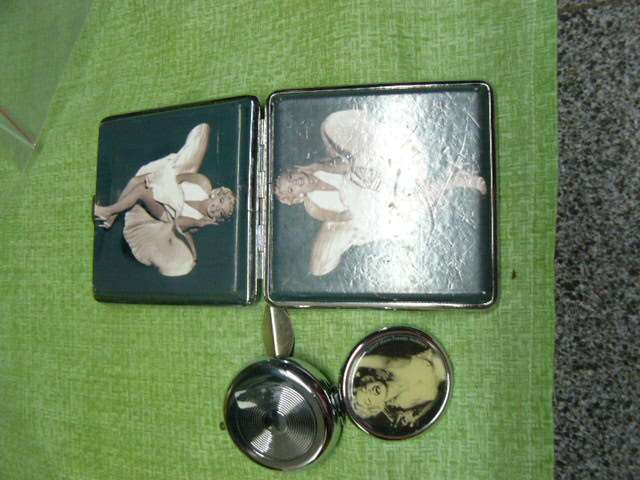 MARLYN MONROE CIGARETTE CASE AND POCKET ASHTRAY