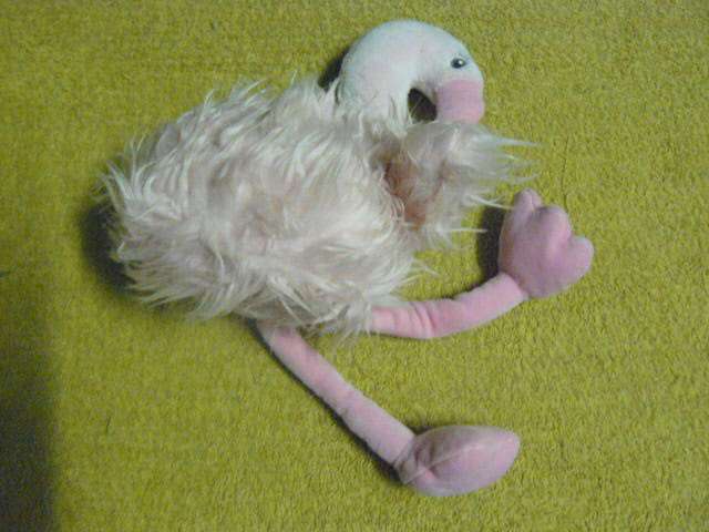SOFT TOY FLAMINGO PPAND PUPPET