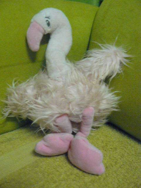 SOFT TOY FLAMINGO PPAND PUPPET
