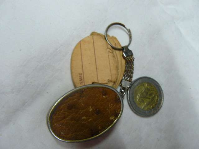 VINTAGE LEATHER ADDRESS BOOK  - KEY RING NTERESTING