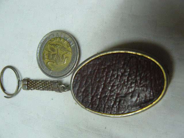 VINTAGE LEATHER ADDRESS BOOK  - KEY RING NTERESTING