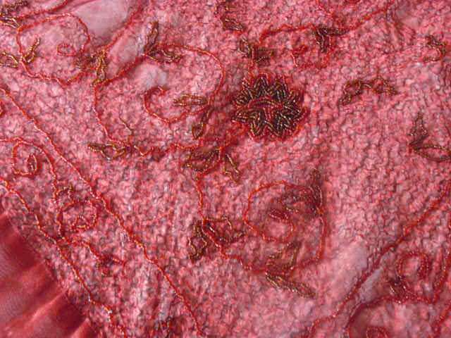TABLE OVERLAY ORGANZA HEVILY BEADDED STUNNING