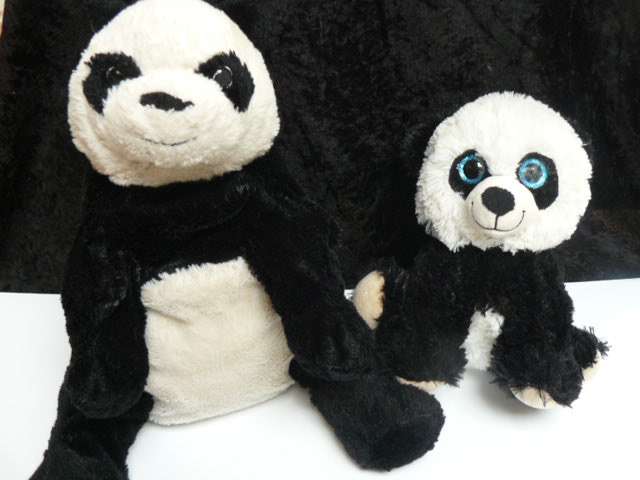 2 X SOFT PANDER BEARDS SOFY TOYS