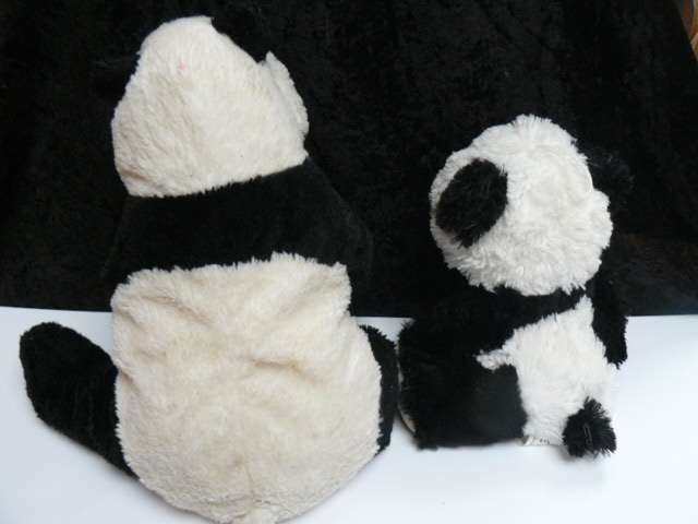 2 X SOFT PANDER BEARDS SOFY TOYS