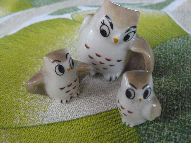 WADE OWL COLLECTION X3 MOM AND 2 BABIES VERY CUTE