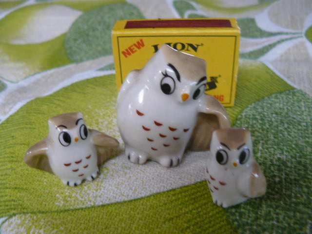 WADE OWL COLLECTION X3 MOM AND 2 BABIES VERY CUTE