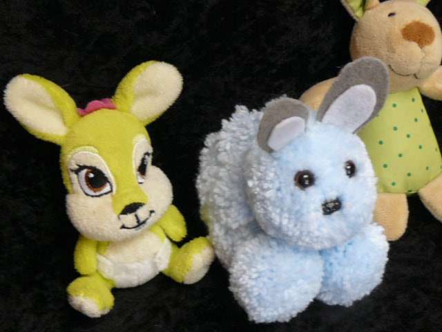 BUNNY RATTLE AND OTHER SOFT TOY