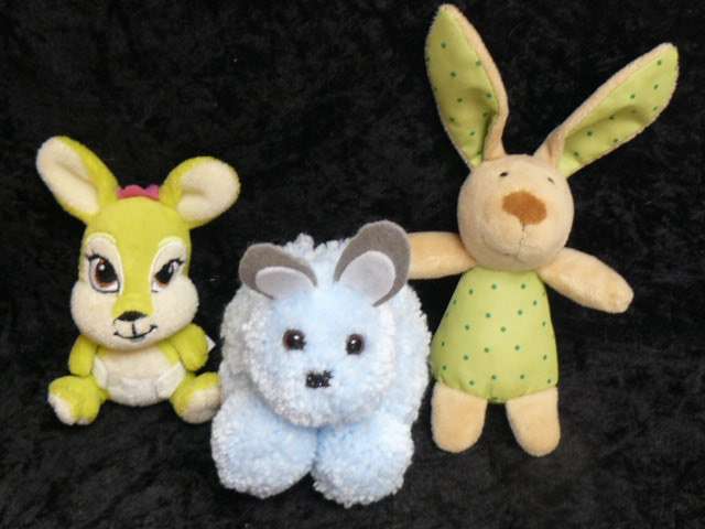 BUNNY RATTLE AND OTHER SOFT TOY