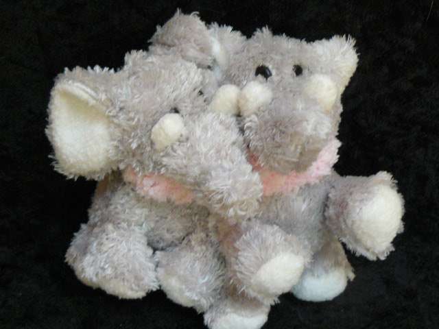 2 X ELEPHANT BABIE SOFT TOYS NEW