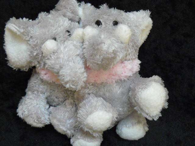2 X ELEPHANT BABIE SOFT TOYS NEW