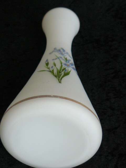 Beautifully hand painted FROSTED WHITE   VASE