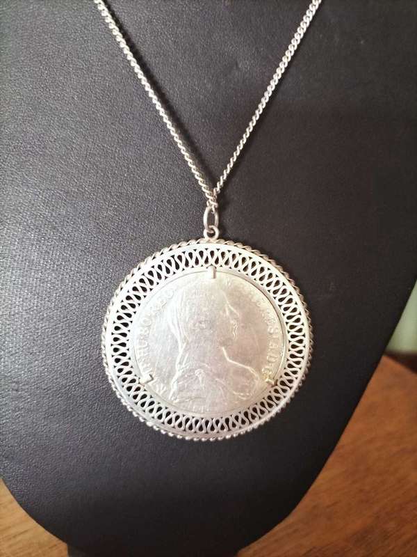 Pendant with Maria Theresa thaler dated 1780 Silver Coin
