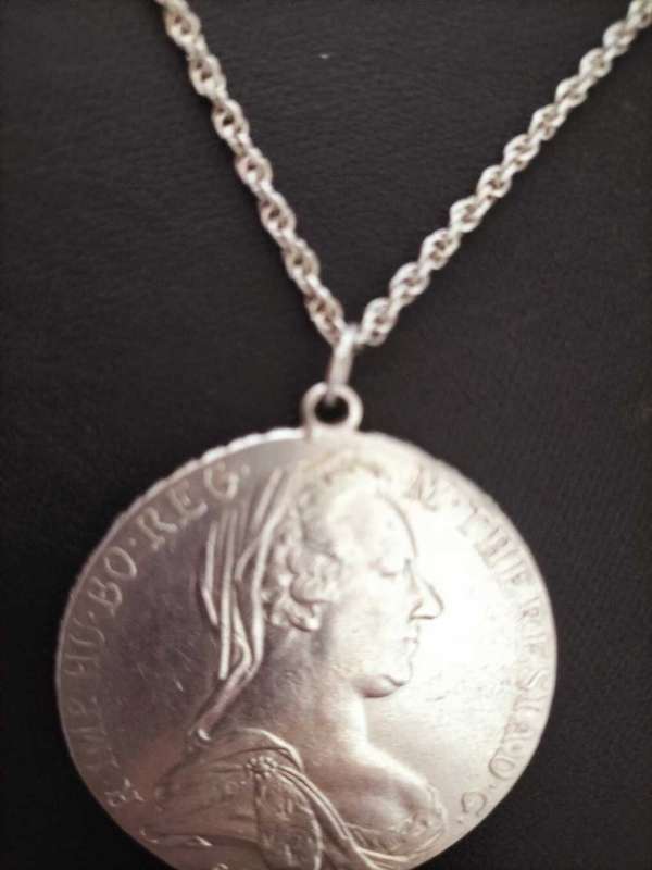 Vintage pendant with Coin of Maria Theresa Thaler