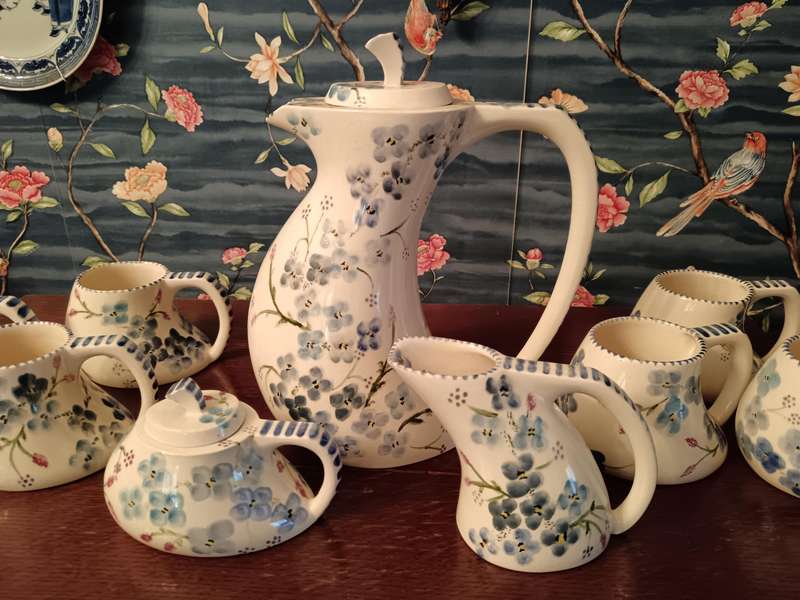 Hand Painted Coffee Set