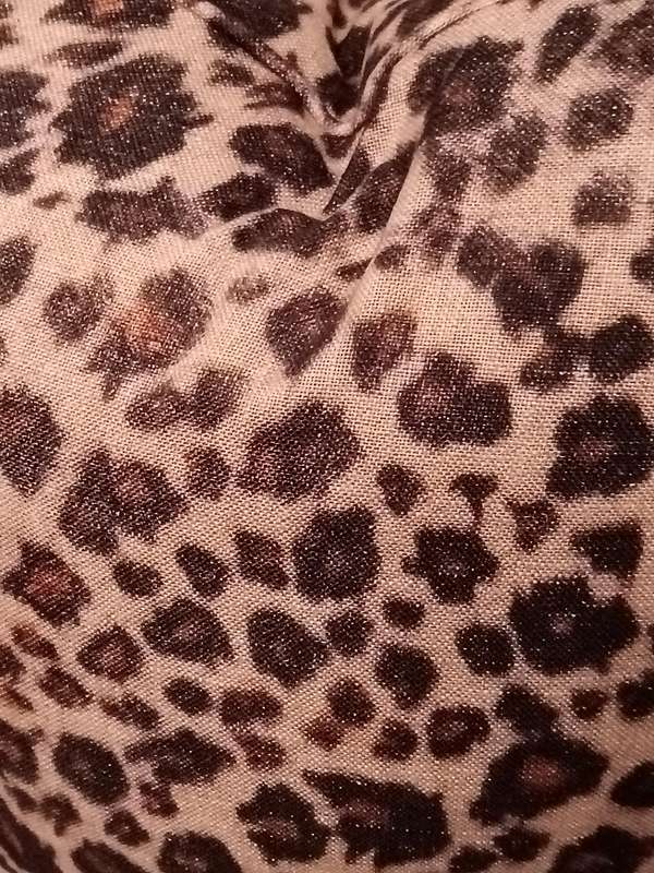 Leopard Print Linen Cushion with Feather Insert & Zip