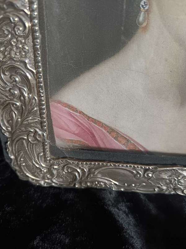 Antique Silver  Birmingham Picture Frame