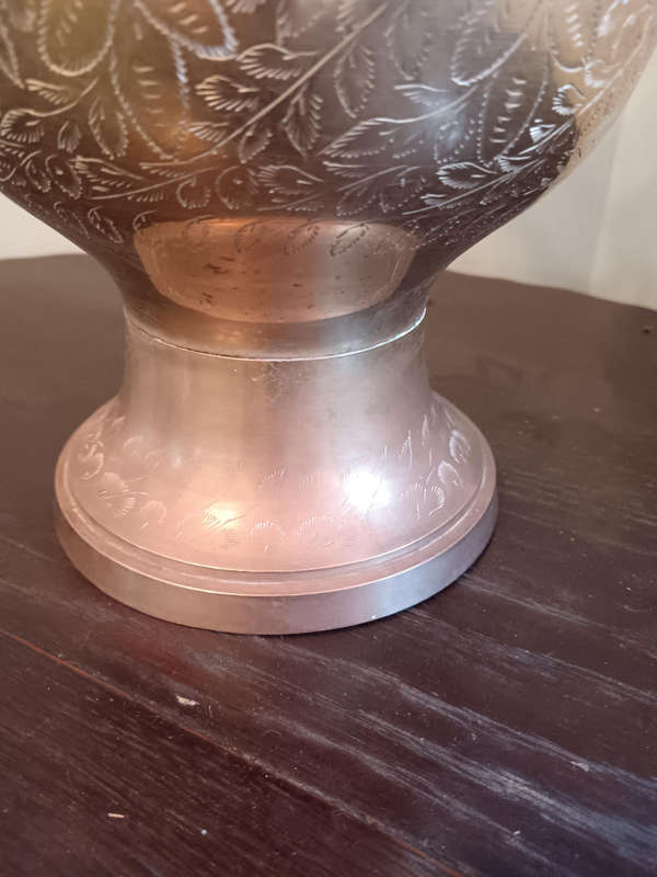 Indian  Large Chased Brass Pitcher