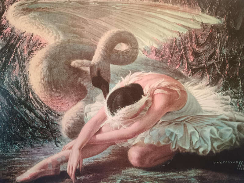 Tretchikoff 'Dying Swan* Block Print