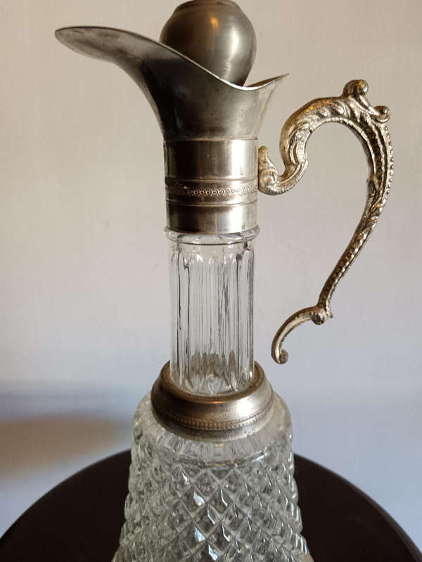 Cut Glass & Silver Plated Claret Jug