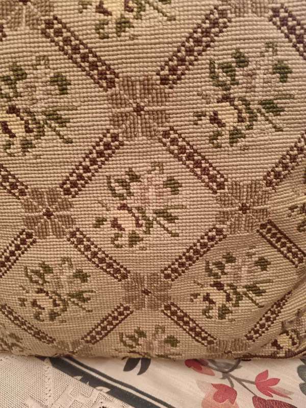 Tapestry Cushion with Flowers