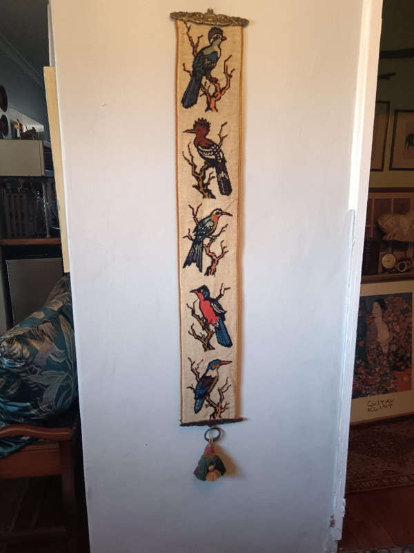 Tapestry Bell Pull decorated with Birds