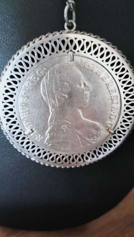 Pendant with Maria Theresa thaler dated 1780 Silver Coin