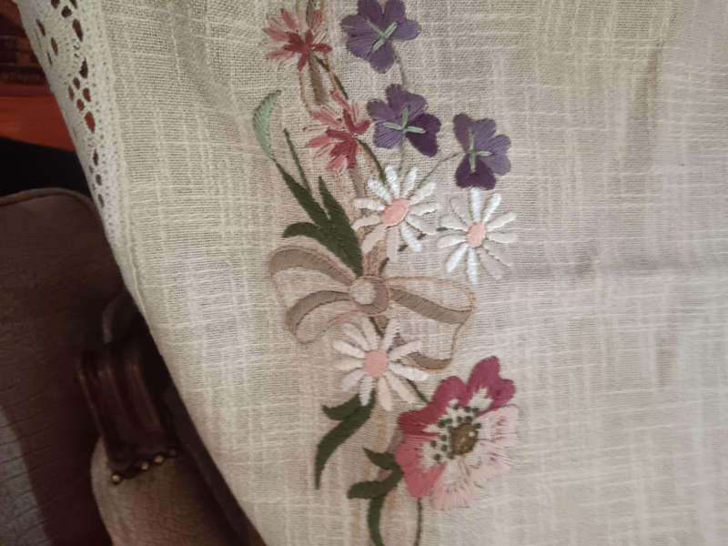 Embroided Square Tablecloth