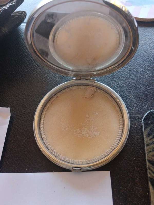 Silver Plated Powder Compact Made in England