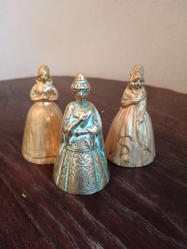 Set of 3 Antique Lady Bells