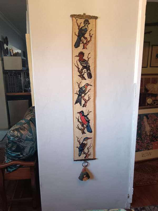 Tapestry Bell Pull decorated with Birds