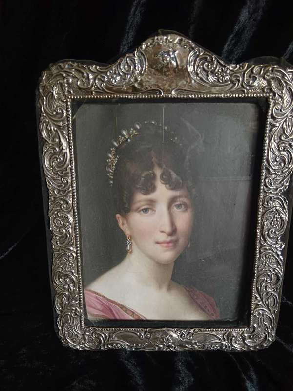Antique Silver  Birmingham Picture Frame